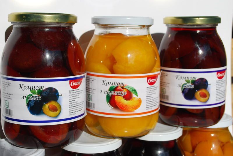 Fruits en conserve au sirop